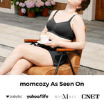 Momcozy Hands-Free Breast Pump Bra, Seamless Design, Wireless Support, Tencel™ Breathable Fabric, Fully Fixed Cups Black