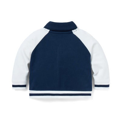 Janie and Jack Baby Race Car Shawl Collar Cardigan, BLUE, 0-3