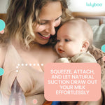 Lulyboo Silicone Manual Breast Pump - Portable, Hands-Free, Battery-Free, Spill-Proof with Suction Base & Lid - 30 oz/90 ml, Discreet, Quiet, BPA-Free, Travel-Friendly for Nursing Moms