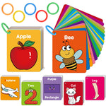 Torlam Toddler Flash Cards Baby Cognitive Flashcards for Kids, Learning Alphabet, Numbers, Shapes & Colors, Animals, First Words, Body Parts, Foods, Preschool Kindergarten Activities Educational Toys