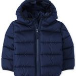 The Children's Place,Medium Weight Puffer Jacket, Wind-Resistant, Water-Resistant, Big Kid, Toddler, Baby,Navy,Toddler & Baby,12-18 Months