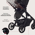 Momcozy ChangeGo Baby Stroller, Convertible Single-to-Double-to-Wagon Stroller with 23 Configurations, Bassinet and Seat Included, Large PU Wheels, All-Wheel Suspension ＆ Extendable UPF50+ Canopy