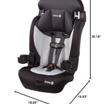 Safety 1st Grand 2-in-1 Booster Car Seat, Converts from High Back to Belt-Positioning Booster, High Back Seat for Kids 40-65, and Belt-Positioning 40-100 Pounds, Black Sparrow