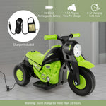 Costzon Kids Motorcycle, 6V Battery Powered Ride on Motorcycle with Bubble Maker, Music, LED Headlight, Forward & Backward, 3 Wheels Electric Motorcycle for Kids, Gift for Boys & Girls (Green)