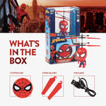 World Tech Toys Marvel Spider-Man Big Head Helicopter Toy – Motion Sensored Flying Toy for Kids - Marvel Licensed - Kids 6+