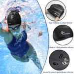 Extra Large Swim Cap for Braids and Dreadlocks Women Men Silicone Swimming Cap for Long Thick Curly Weaves Afro Hair Extensions (Black, Purple)