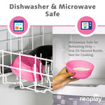Re-Play 12 oz. Toddler Bowls Set of 3 - Kids Deep-Walled, Durable & Reusable Snack and Meal Bowls, Dishwasher & Microwave Safe, BPA-Free, Made in USA from Recycled Plastic, Princess