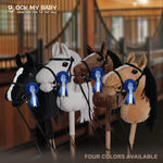 ROCK MY BABY Hobby Horse with a Detachable Bridle Plush Stuffed Stick Horse with Award Ribbon for Kids 3+ Years Old (Black)
