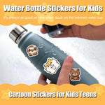 100 PCS Water Bottle Stickers for Kids, Cute Vinyl Aesthetic Waterproof Stickers for Laptop, Bumper, Skateboard, Water Bottles, Computer, Phone, Cartoon Anime Stickers (Cute Animals)