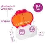 b.box Snack Box - Leakproof Mini Bento Box for Kids & Toddlers, 2 Compartment Snack Containers for Kids, Lunch Containers, Dishwasher Safe, BPA Free, PFAS Free, Ages 4m+, 1 3/4 Cup - Strawberry Shake