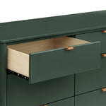 Babyletto Bondi Baby Dresser for Nursery - 6 Drawer Wooden Dresser for Kids Bedroom, Living Room, Hallway - GREENGUARD Gold Certified - Assembled Double Chest of Drawers for Boys & Girls, Forest Green