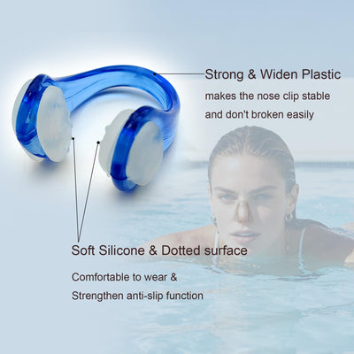 Zooshine 4 Pack Silicone Swimming Nose Plugs,Swim Nose Clip for Adults Kids(7+),Keep Water Out of You Nose,with Storage Box