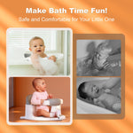 ONTHEWEI Baby Bath Seats for Babies Sitting Up, Non-Slip Baby Bathtub with 3 Suction Cups, Safe & Comfortable Toddler Bath Seat Ideal for Baby Bath/Shower Support, Stable Design, Grey (6-24 Months)