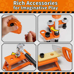 KidBloom Toddler Tool Set, Kids Tool Set with Toy Drill, Tools for Kids with Tool Box and Vest, Toys for 3 Year Old Boys