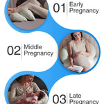 Busarilar Pregnancy Pillows for Sleeping, Maternity, Pregnancy Body Pillow Support for Back, Legs, Belly, HIPS of Pregnant Women, Detachable and Adjustable with Pillow Cover (Green, Small)