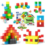 48PCS Magnetic Blocks for Toddlers Outdoor Toys, Large Magnetic Cube Toy for Sensory Montessori Education Preschool Magnet Toys for 3 4 5 6 Year Old Boys and Girls