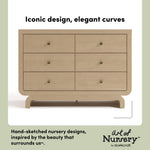 Storkcraft Santorini 6 Drawer Double Dresser (Driftwood) - GREENGUARD Gold Certified, Interlocking Drawer System, Dresser Drawer Organizer for Kids Bedroom