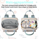 Legestori Diaper Bag Backpack, Baby Diaper Bag for Girls Boys, Multipurpose Baby Backpack for Women, Large Baby Essentials Travel Bag with Insulated Pockets and Stroller Straps