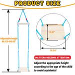 Wooden Swing-Skateboard Swing for Kids,3-in-1 Standing Swing, Exercise Balance and Body Coordination，Tree Swing for Outdoor (Blue Rope)