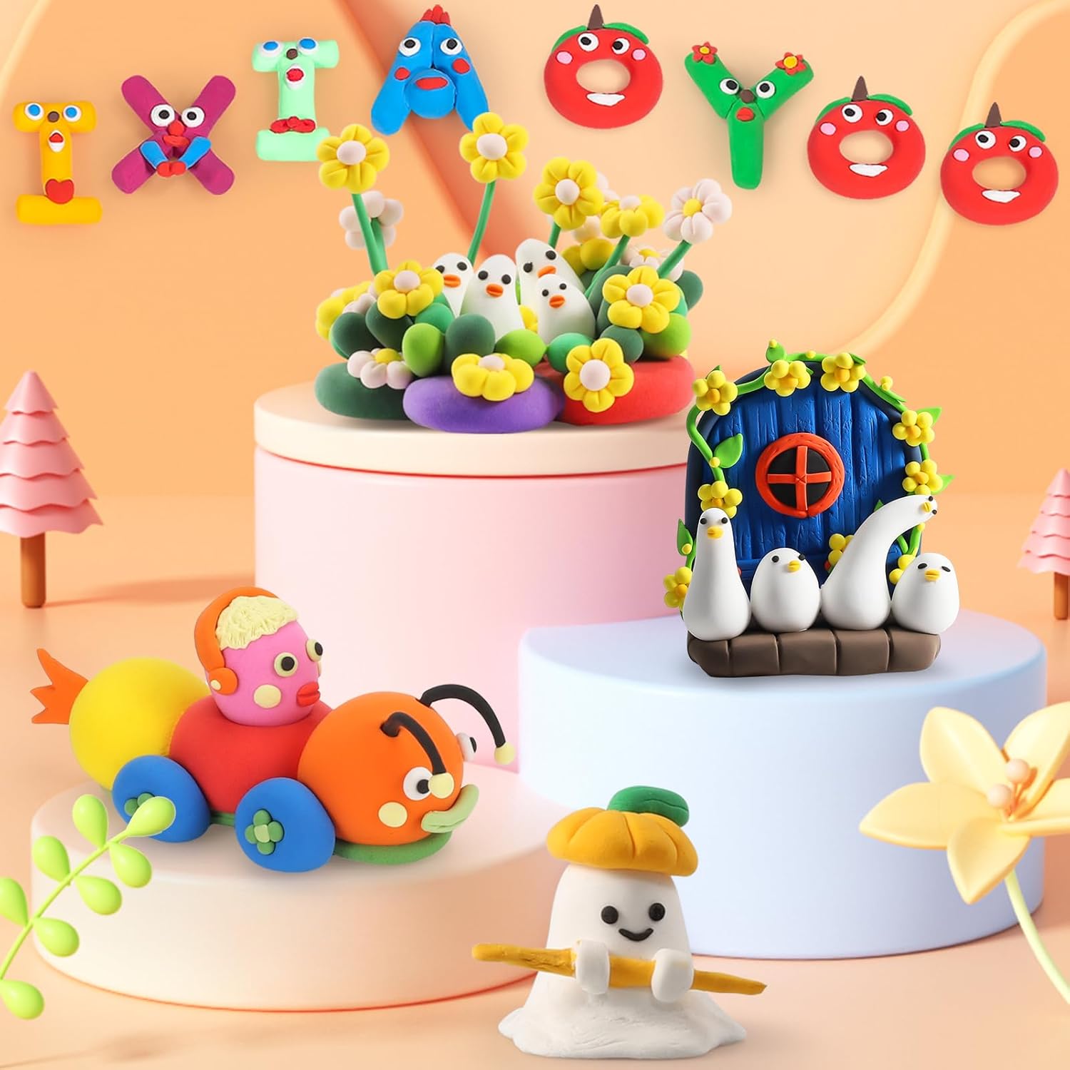 Air Dry Clay, 100 Colors Modelling Clay for Kids, DIY Molding Magic Clay for with Tools, Soft & Non-Sticky, Toys Gifts for Age 3 4 5 6 7 8+ Years Old Boys Girls Kids