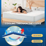 Premium 100% Waterproof King Mattress Protector Breathable Cooling 3D Air Fabric Cover Smooth Soft Hypoallergenic Noiseless Bed Cover Machine Washable Vinyl Free, 8-21'' Deep Pocket