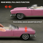 RZAPE Toy Car Models 1/24 Diecast Cars Eldorado Metal Model Cars Carros De Coleccion,Model Car Kits for Adults and Boys,Pull Back Car with Lights and Sounds,Toy Cars for Boys Age 4-7（Pink）