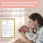 Nursing Pillow – Breastfeeding Pillows with Security Fence for Enhanced Support & Comfort – Removable Cotton Cover, Adjustable Waist Strap, Newborn Essentials Must Haves Baby Registry Search