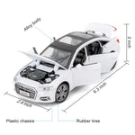 BDTCTK 1/32 A6L Model Cars Toy, Zinc Alloy Diecast Pull Back Toy Cars with Sounds and Lights Vehicles for Kids Boy Girl Gift (White)