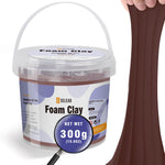 SELEAD Foam Clay Coffee Brown 300g - Moldable Air Dry Ultra-Light Modeling Clays for Adult Cosplay, Sculpting, Arts & Crafts - with 30g Colored Clay