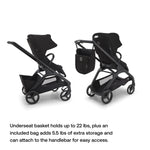 Bugaboo Dragonfly City Stroller, Lightweight Compact Baby Stroller with One Hand Easy Fold in Any Position, Full Suspension, XL Underseat Basket, Black Chassis and Forest Green Sun Canopy