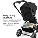 Mompush Wiz Pro 4-in-1 Baby Stroller with Bassinet Mode, Full-Size All-Terrain Premium Stroller from Newborn to Toddler, Snack Tray Included for Easy Feeding & Travel, Lay-Flat in Seconds