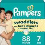 Pampers Swaddlers Diapers, Size 5 (20-37 lbs), 132 Count, Absorbent, Keeps Baby Dry and Comfortable, Skin Safe Disposable Baby Diaper (Packaging May Vary)