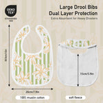 GLLQUEN BABY Muslin Drool Bibs for Boys Girls 8 Pack, Adjustable Baby Bibs for Drooling and Teething, Soft Cotton Baby Bandana Bibs for Newborn Feeding Essentials(Cars)