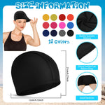 Bonuci 24 Pieces Cloth Elastic Swim Cap Bulk Comfortable Fabric Swimming Hat Elasticity Swimming Pool Cap Lightweight Bathing Caps for Women Men Kids Unisex, Not Waterproof(Multicolor)