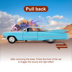 WAKAKAC Model Car 1/32 Eldorado Biarritz Series 62 Toy Car, Pull Back Diecast Collectible Car Toy with Sounds＆Lights for Kids Boys Girls and Adults, Gift Blue