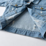 CM C&M WODRO Baby Boys Girls Denim Jacket Kids Toddler Button Down Jeans Jacket Top Coat Outerwear (Blue, 18-24 Months)