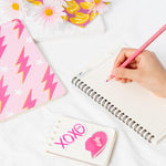 L1rabe 2 A5 Preppy Spiral Notebooks for Teens Girls Back to School Y2K Hardbound Journal for College Student Happy Smile Hardcover Notebooks, Birthday Gifts Pink Notepad Diary for Students Kids