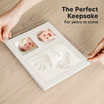 Baby Hand and Footprint Kit - Quick Dry Clay Baby Footprint Kit, Pets Paw, Newborn Keepsake Picture Frame for Boys, Girls, Personalized New Mom Gifts for Shower & Registry, Grandparents(Hunter Green)