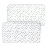 Crib Sheets Fitted for Boys and Girls, 2 Pack Crib Sheet Fits for Standard Crib Mattress, Neutral Toddler Bed Sheets, Lovely Print, 52”X 28”