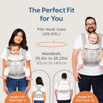 Ergobaby Omni Dream Cotton Baby Carrier Newborn to Toddler - Breathable Baby Carrier for Summer - All-Position Carriers for Newborn to Toddler with Lumbar Support (7-45 lbs) - Cotton, Pearl Grey