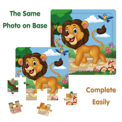 Chafin Puzzles for Kids Ages 3-5 Toddler Wooden Toys Montessori Learning Education Preschool Sets Games for Boy Girl 3 4 5+ Years Old, Pack of 6 (20 Pieces)