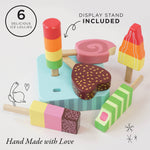 Le Toy Van Honeybake Collection Ice Lollies Set Premium Wooden Toys for Kids Ages 3 Years & Up (TV284)
