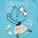 Gerber Baby Girls 4-Pack Short Sleeve Onesies Bodysuits (5 Pc So Loved, 0-3 Months)
