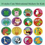 1000PCS Animal Stickers for Kids Classroom,1 Inch 16 Styles Cute Round Teacher Reward Motivational Stickers School Supplies for Teachers Elementary Positive Encouragement Sticker