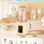 Bottle Warmer, Faster Heating Baby Milk Warmers for All Bottles with Accurate Temp Control Water Bath Tech and Auto Shut-Off, BPA-Free Multifunctional Bottle Warmer for Breastmilk and Formula