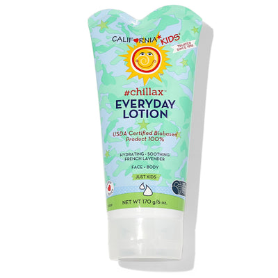 California Kids Everyday Lotion bottle with a colorful label on a white background