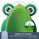 Dreambaby Pee-Pod Toilet Training Urinal - Frog Squatty Potty with Removable Bowl & Spinning Target - Portable Toddler Urinal Toilet Training Solution for Boys - Green