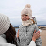Baby Beanie Hat, Winter Warm Knit Cap and Scarf Set with Pom Pom for Girls, Toddler Winter Hat(0-36months)
