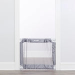 Regalo Safety 27.5-50” Extra Wide Mesh Baby Gate for Doorways & Hallways, Expandable Pressure Mounted Baby Gate for Toddlers & Pets, Includes Rubber Bumpers, Gray