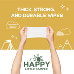 Happy Little Camper Natural Baby Wipes Unscented - Hypoallergenic & Chlorine-Free Wet Wipes with Aloe Vera, Chamomile and Pomegranate Extract - Gentle on Sensitive Skin - 432 Count